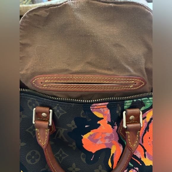 Louis Vuitton STEPHEN SPROUSE Monogram Limited edition Floral Speedy 30 - Picture 14 of 16